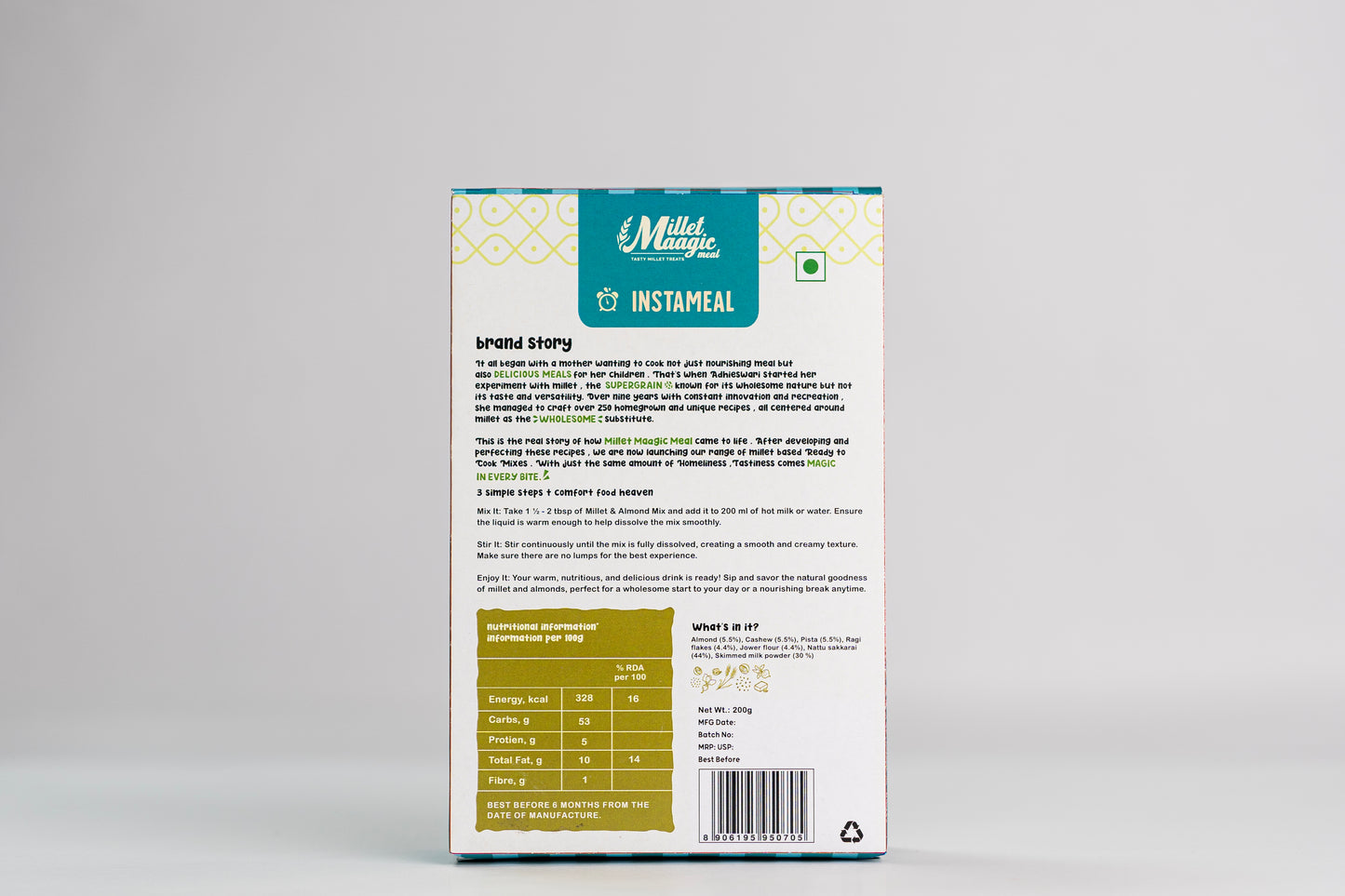Millet Nuts and Milk Mix 200g