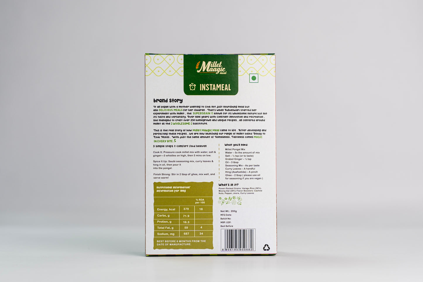 Millet Pongal Mix 200g