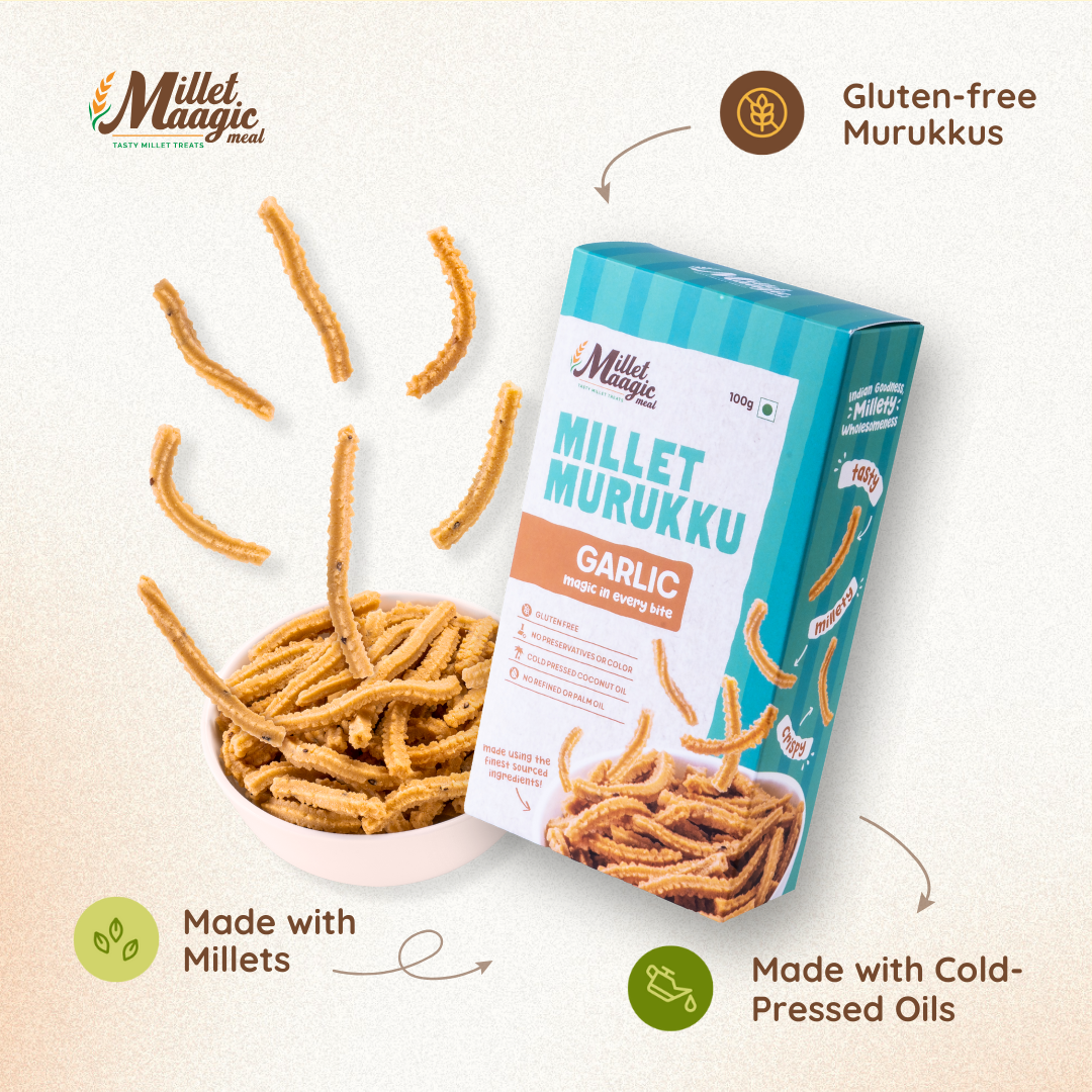 Millet Garlic Murukku 100gms