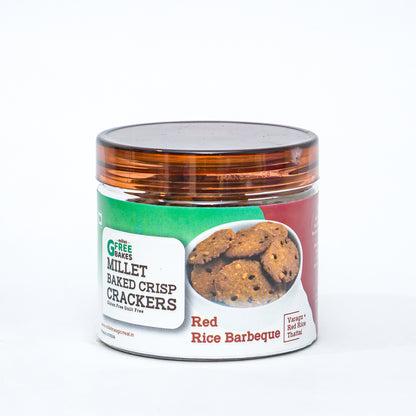 Baked Millet Red Rice Barbeque Thattai (Crisp Crackers) (100 Gms) - Vegan